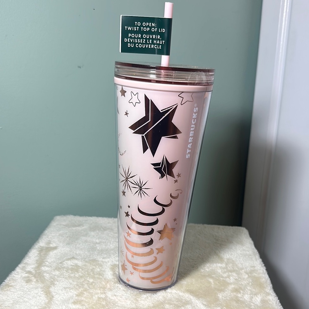 Starbucks Pink Star Holiday Tumbler Decorate Your Own